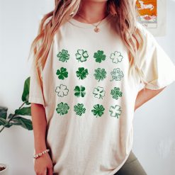 Shamrocks St Patrick's Day T-shirt Women St Paddy's Day T-shirt Lucky T-shirt