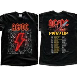 2024 Acdc Pwr Up World Tour Shirt Rock Band Acdc Band Fan Gift Band 90s Vinatge Shirt