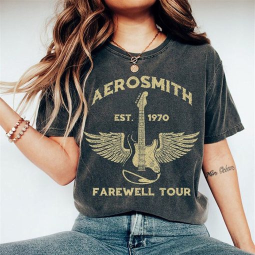 Aerosmith 2023-2024 Tour Shirt Peace Out Farewell Tour With The Black Crowes Tour Shirt