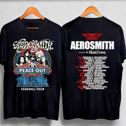 Aerosmith 2023 – 2024 Peace Out Farewell Tour The Black Crowes Tour Shirt