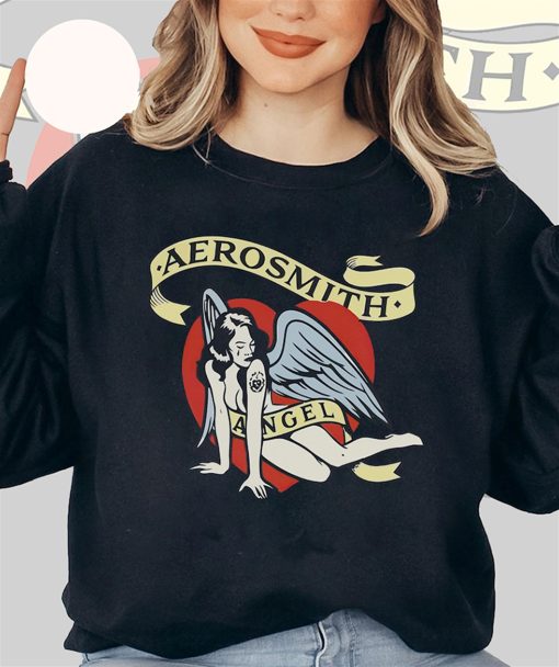 Aerosmith Angel T-shirt Aerosmith 2023 – 2024 Peace Out Farewell Tour With The Black Crowes Tour Shirt