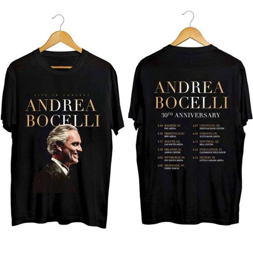 Andrea Bocelli 2024 Tour Shirt Andrea Bocelli Fan Shirt