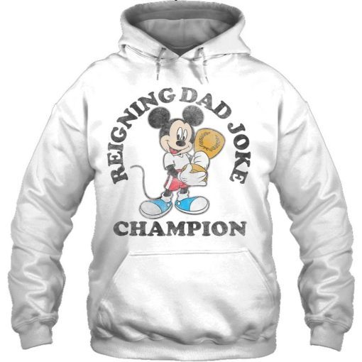 Disney Mickey Classic Father’s Day Mickey Dad Joke Champion Shirts