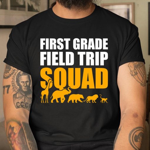 First Grade Field Trip Squad 1st Grade Zoo Crew Safari Shirt