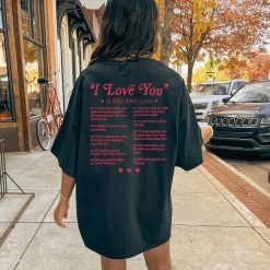 I Love You In Billie Eilish Lyrics T-shirts Different Ways Say I Love You In