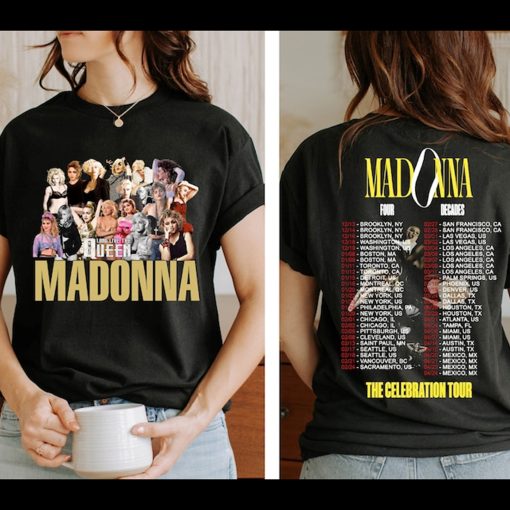 Madonna Tour 2024 Shirt Madonna The Celebration Tour Four Decades Music Tour 2024 Shirt