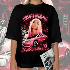 Nicki Minaj Tour 2024 Shirt Nicki Minaj Shirt Pink Friday 2 Airbrush Shirt