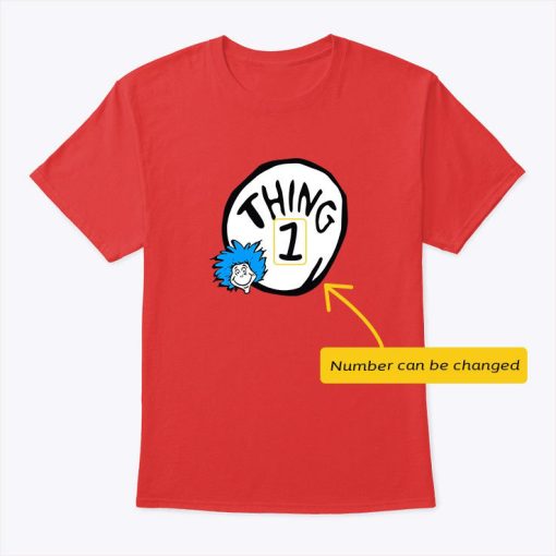 Personalized Cat In The Hat Thing 1 2 3 T Shirt