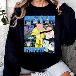 Retro Peter Griffin Family Guy F-nite Gamer Battle Bus Tilted Valentines Gift Y2k Her Him Survival Program Gaming Shirt