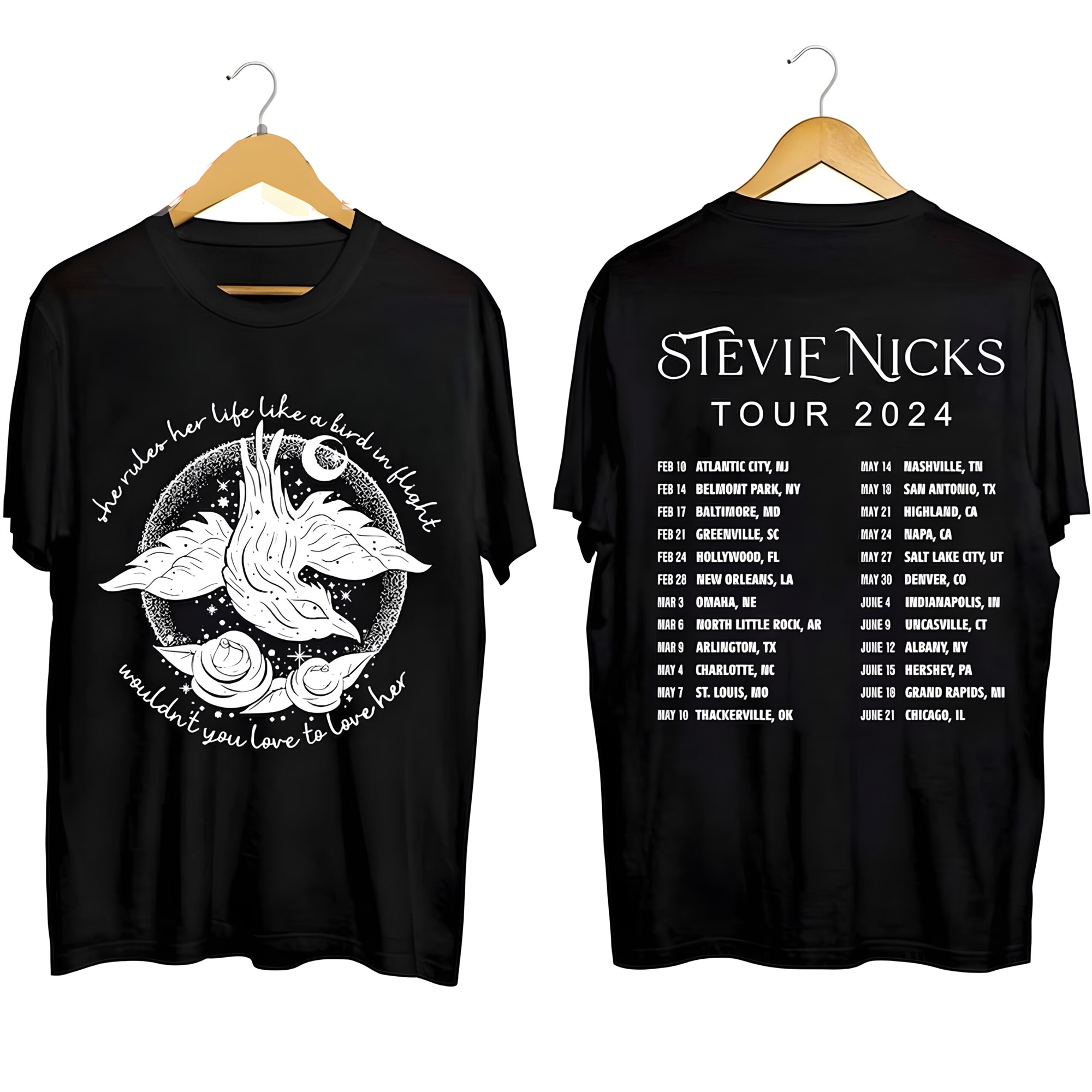 Vintage Stevie Nicks 2024 Tour Shirt CornerPrints Handmade