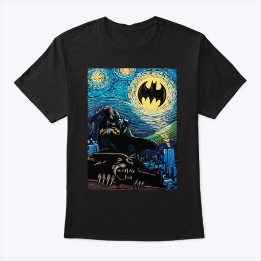 Batman The Starry Night Van Gogh T Shirt