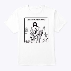 Jesus With His Kittens T Shirt