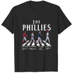 Phillies Walking Abbey Road Signatures Baseball Shirt, Kyle Schwarber Shirt