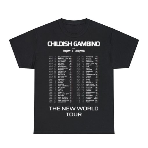 Childish gambino the new world tour 2024 with willow and amaarae two sides shirt