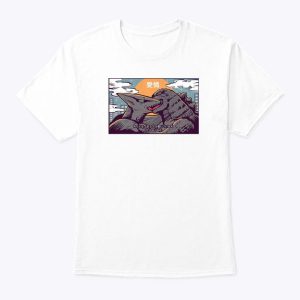 Godzilla Kissing Rodan Funny T Shirt