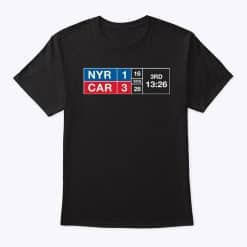 New York Rangers And Carolina Hurricanes Score T Shirt