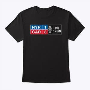 New York Rangers And Carolina Hurricanes Score T Shirt