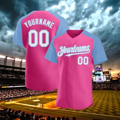 Personalized Baseball Jersey Custom Baseball Team Baseball Fan Jersey Breast Cancer Team In October We Wear Pink Support Squad Jersey