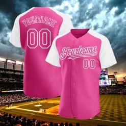 Personalized Baseball Jersey, Custom Pink Baseball Team, Support Squad, Breast Cancer Team, In October we wear pink support squad jersey